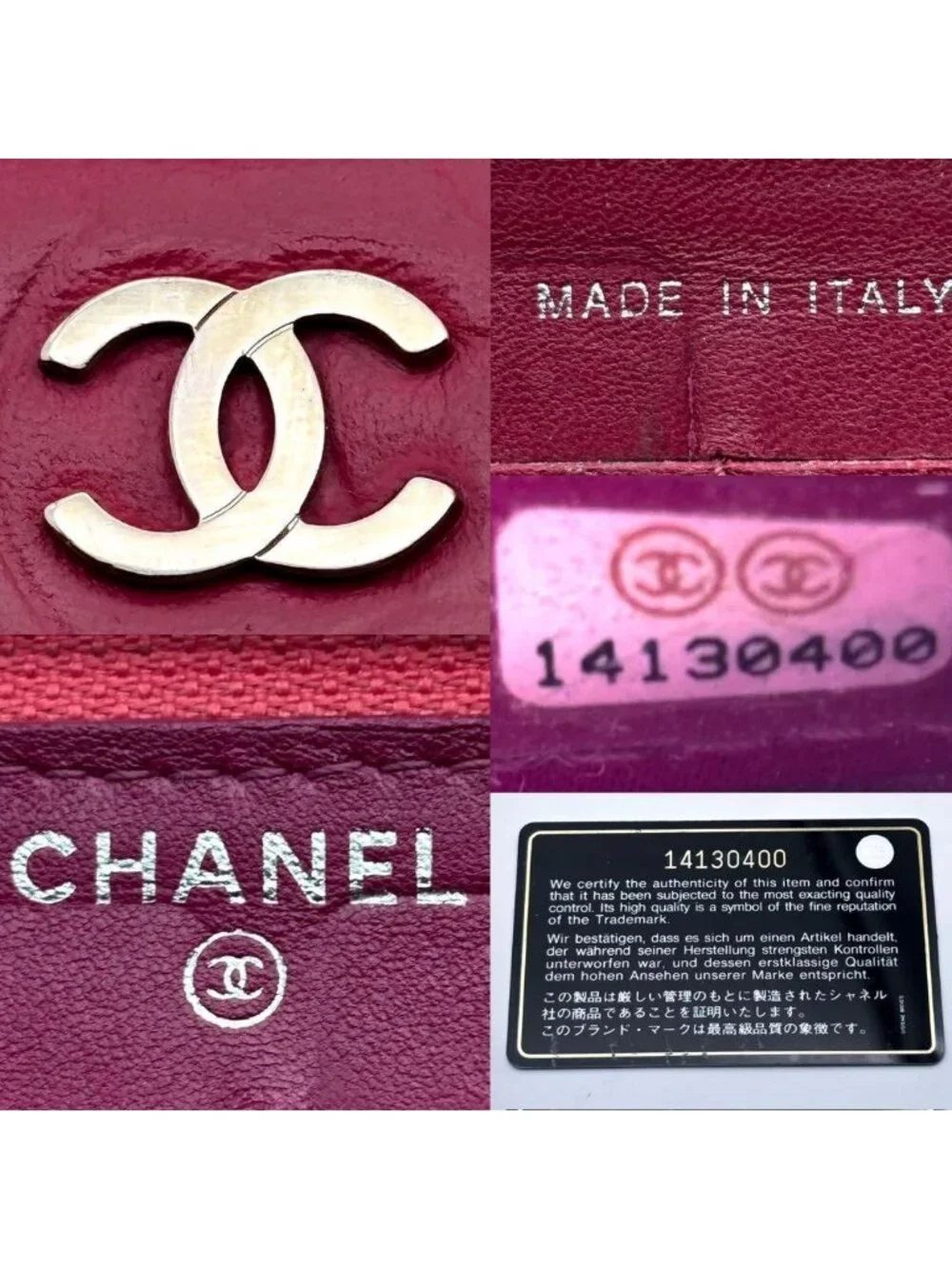 Chanel Wallet Camellia Embossed Zip Around